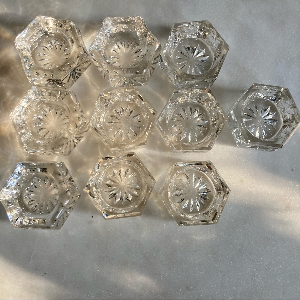 Crystal Antique Salt Cellars Set of 10